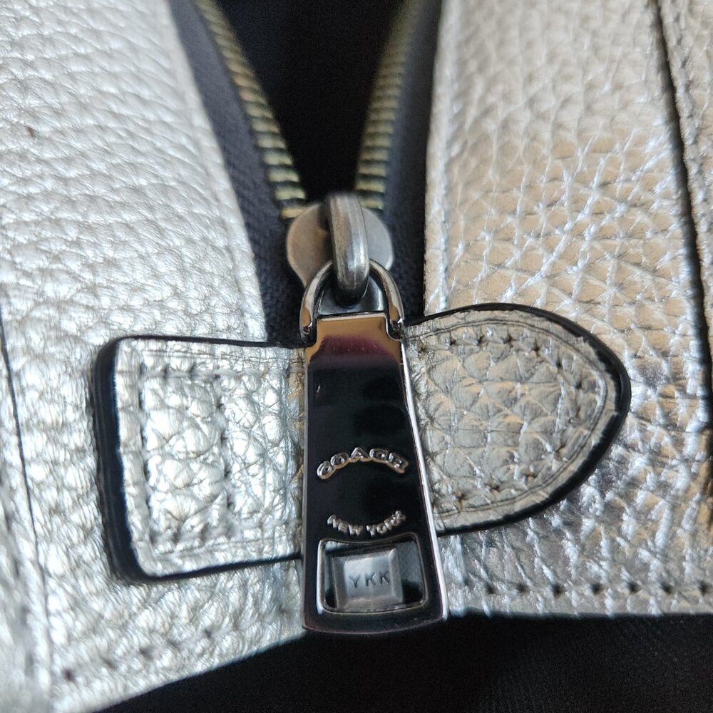 Coach Swagger 27 Pebble Leather Style w/o Strap in Silver - Style 34816 - Picture 9 of 16
